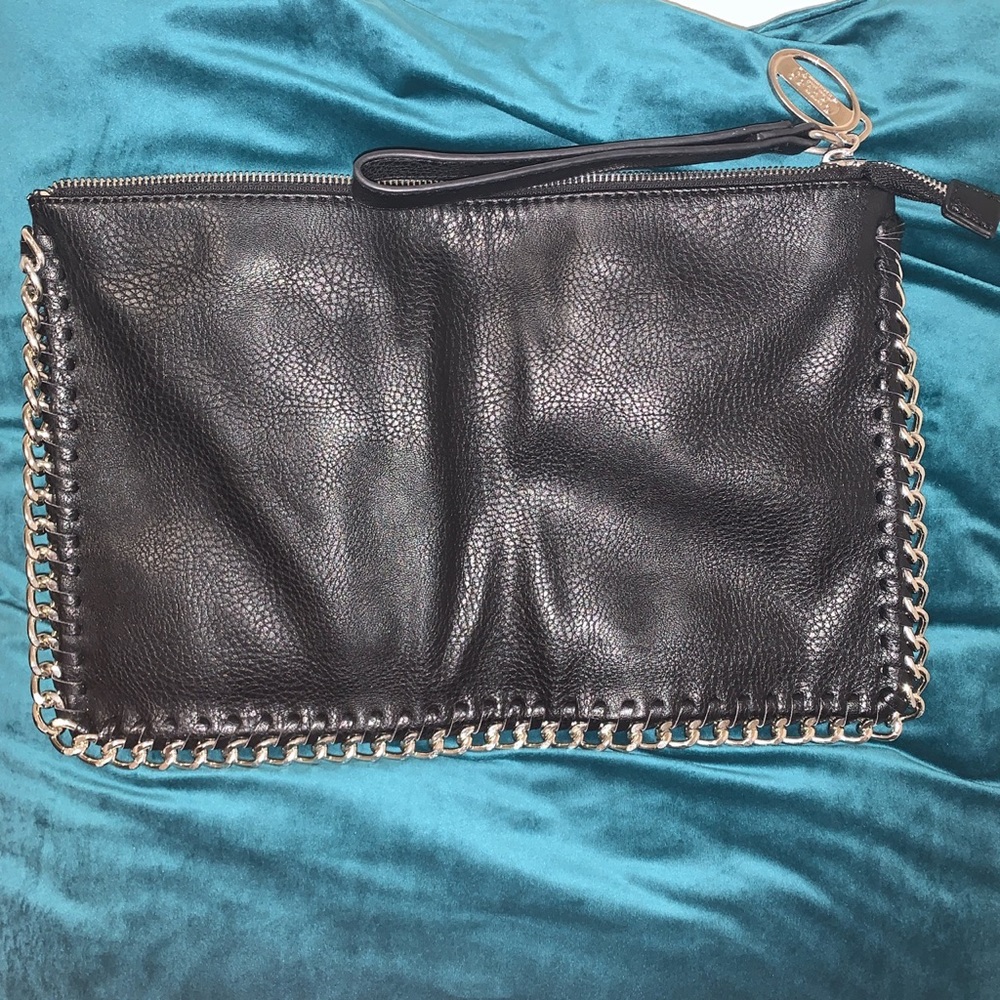 Carlos Santana black p/leather clutch